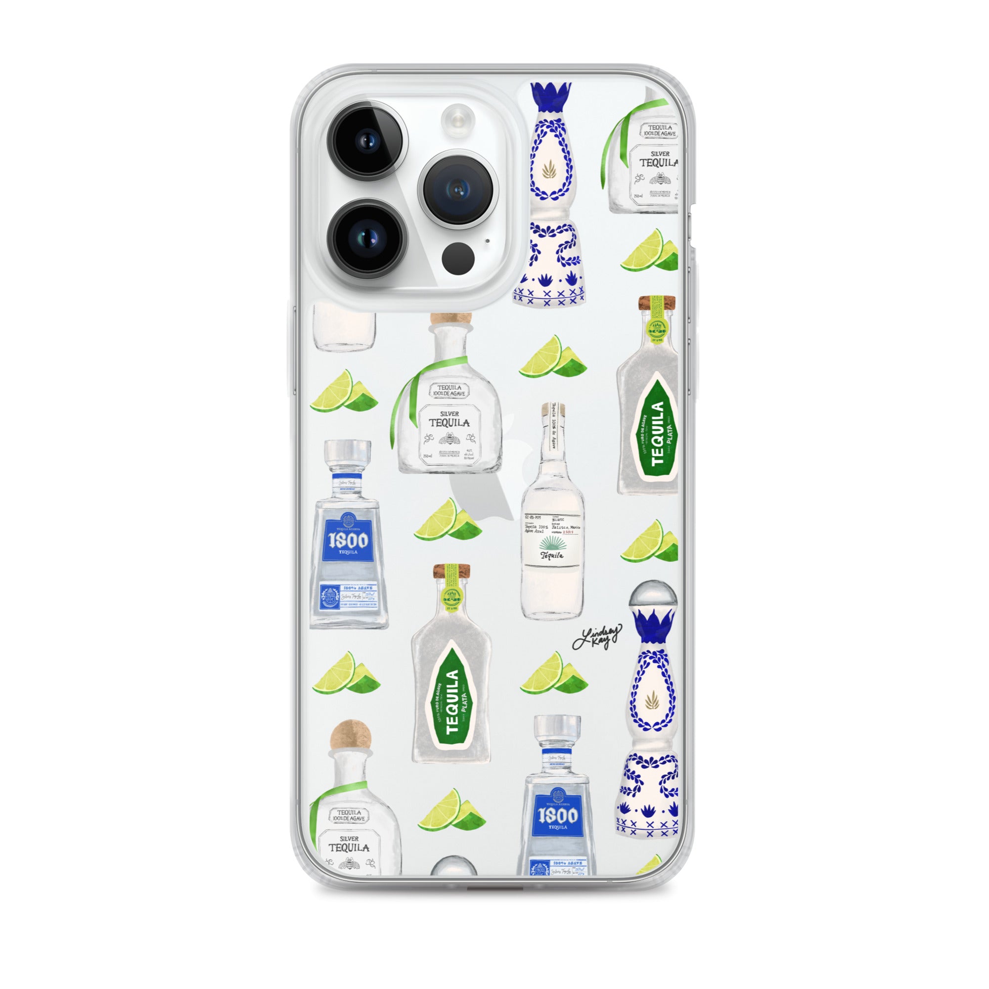 Ilustración de botellas de tequila - Funda transparente para iPhone®